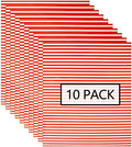 FUNKAKA Red Stripe Heat Transfer Vinyl HTV 10 Sheets 12" x 10" Iron on Vinyl by FUNKAKA