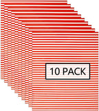 FUNKAKA Red Stripe Heat Transfer Vinyl HTV 10 Sheets 12" x 10" Iron on Vinyl by FUNKAKA