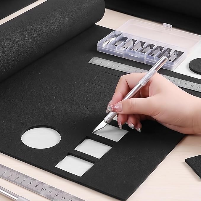 DIYASY 2 Pack EVA Foam 2mm, 49 x 13.5in Black EVA Cosplay Foam Roll Large | - Image 3
