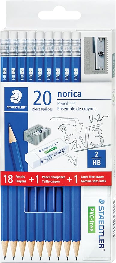 STAEDTLER Norica #2 HB Wood-Cased Pencil Set: 18 Pre-Sharpened Graphite Pencils by Staedtler
