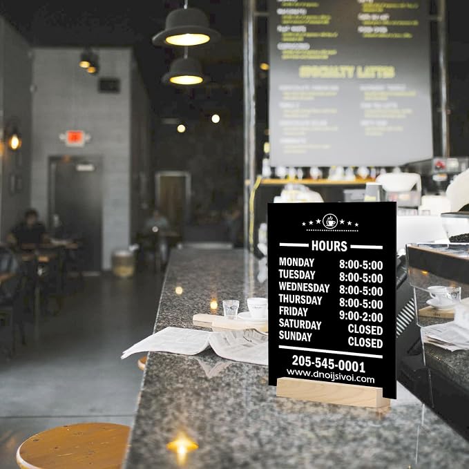 8x10 Inch Black Acrylic Sign - Image 7