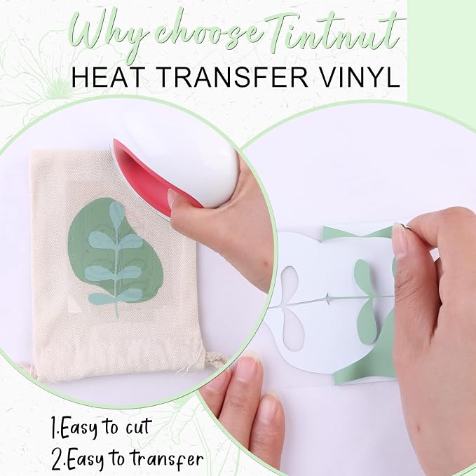 Tintnut Sage Green Heat Transfer Vinyl, 10inx6ft Iron on Vinyl | Neutral boho - Image 3