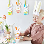Fennoral 12 Pack Bunny Craft for Kids Make You Own Rabbit Foam Stickers - Image 2