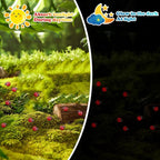 120PCS Mini Luminous Ladybug, Tiny Resin Ladybug Miniature Figurines, Glow in - Image 3