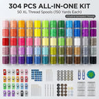 Forypretty Sewing Kit for Adults, 50 XL Thread Spools, Travel Sewing Kit for - Image 2