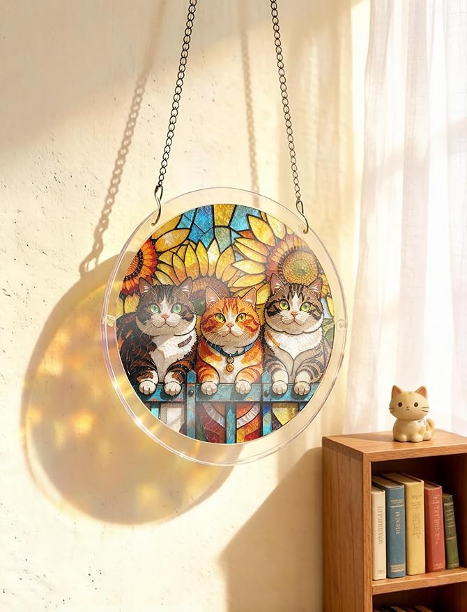 83-Piece Acrylic Puzzle Suncatcher, Stained Glass Style Art DIY Puzzle - Image 2