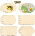 FSWCCK 24 Pieces Unfinished Hanging Wood Sign Blank by FSWCCK