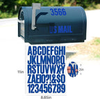 Letter Stickers, Mailbox Numbers, 2 Inch Waterproof Vinyl Alphabet | 2 Inch Blue - Image 2