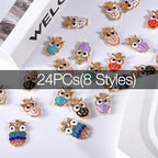 Bulk Gold Enamel Charms for Jewelry Making, Colorful Metal Charms Pendant for - Image 2