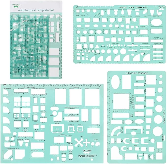 Mr. Pen- House Plan, Interior Design and Furniture Templates | Clear Flexible by MrPen