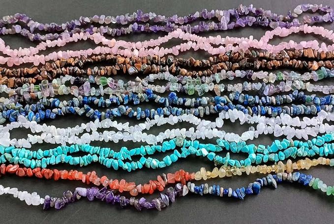 LAIDANLA Blue Turquoise 400pcs Natural Chip Stone Beads 5-8mm Healing Crystal - Image 5