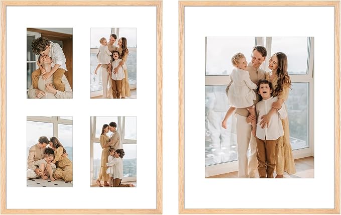 ATOBART 12x16 Picture Frame, OAK Wood Photo Frame 8.5x11 by ATOBART