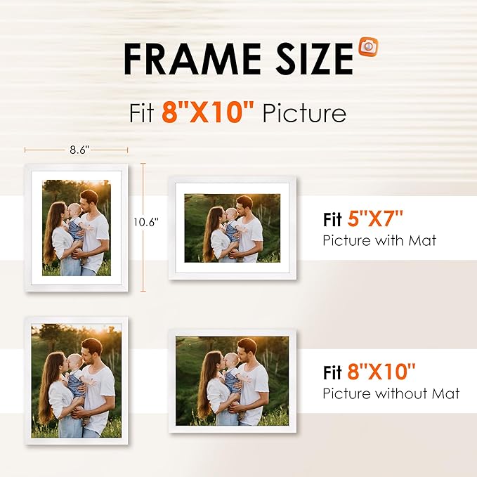 FIXSMITH 8x10 Picture Frame Bulk-6 Pack, Photo Frame - Image 2