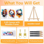 Mandun 3 Pack Paint by Numbers for Adult, Ball Paint by Numbers Kit for Adults - Image 4