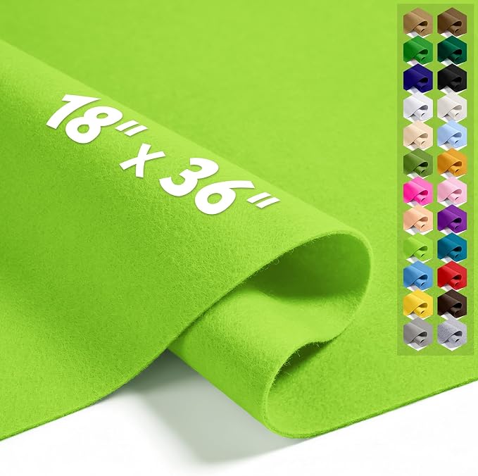 Lime Green 18" X 36" Felt Fabric Sheet by Luceinvita