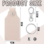 Landical 20 Pcs Leather Keychain Blank Craft Kit PU Leather Key Swivel Hook - Image 2