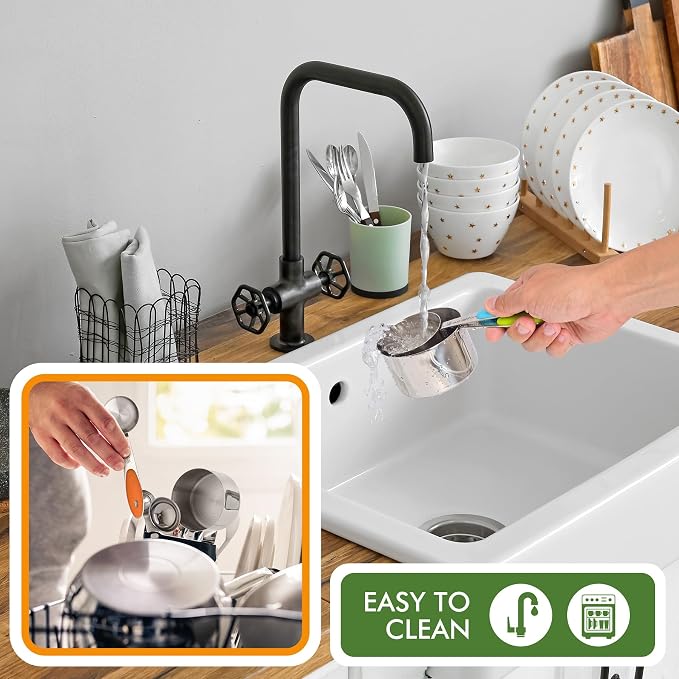 HOTEC 10-Pack Measuring Cups &Spoons Set, Kitchen Gadagets Cooking Baking - Image 4