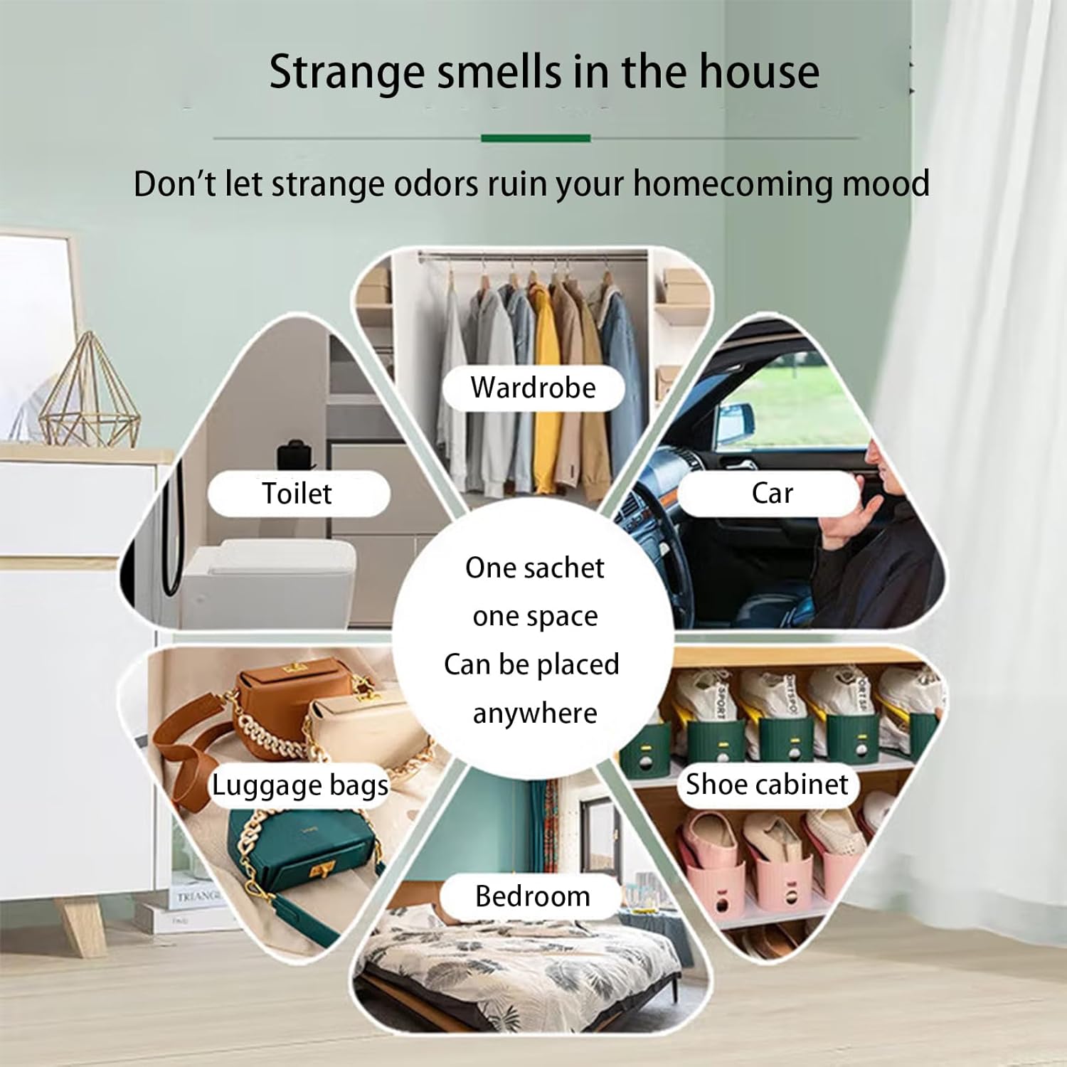 10pcs scented sachets, sachets for drawers and closets - ocean closet deodorizer, closet smell freshener for clothes, Potpourri Bags Long Lasting Home Fragrance