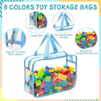 8 Packs 8 Colors Large Toy Storage Bags - Image 2