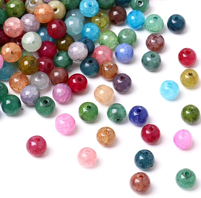 132PCS Natural Stone Beads 12MM Agate Spacer Beads Bulk - Image 3