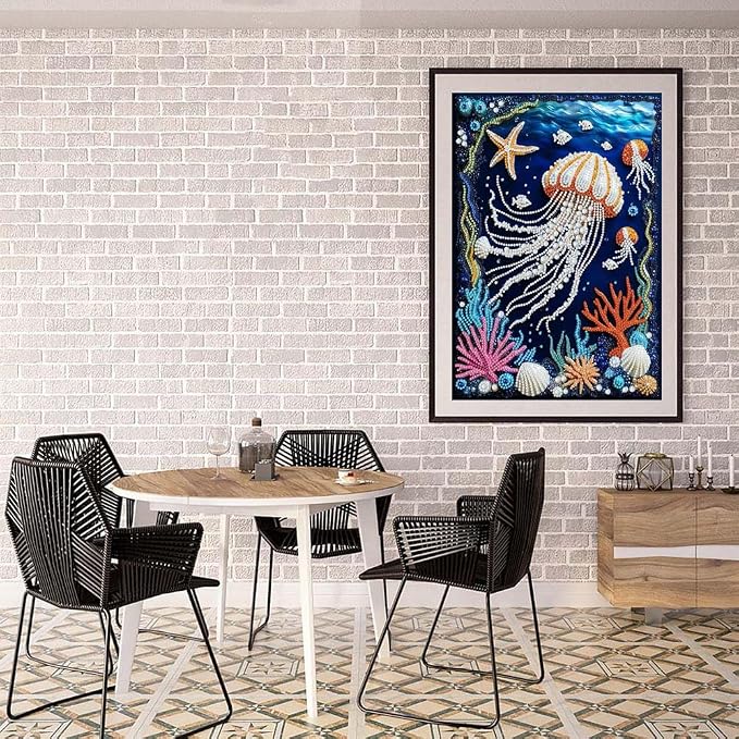 ZQEATRY Jellyfish Coral Reef Special Shape Diamond Art Kits - Image 3