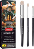 PANDAFLY Drybrush Set, 3 Sizes Hobby Detail Paint Brush Set, Acrylic Paint by PANDAFLYArtSupplies