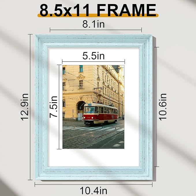 Vittanly 8.5x11 Picture Frames Set of 2, Ornate Vintage Photo Frame - Image 3