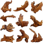 10 Pcs Natural Small Driftwood for Aquarium, Aquarium Driftwood Freshwater 2-4 by GDMYST