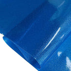 ONEART | Blue Transparent Glitter Vinyl Roll, 0.7 mm Solid Clear PVC Jelly - Image 3