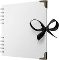 Bstorify Square Scrapbook Photo Albums 36 Pages White Thick Paper, Metal Corners by Bstorify