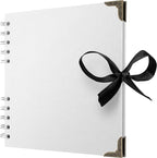 Bstorify Square Scrapbook Photo Albums 36 Pages White Thick Paper, Metal Corners by Bstorify