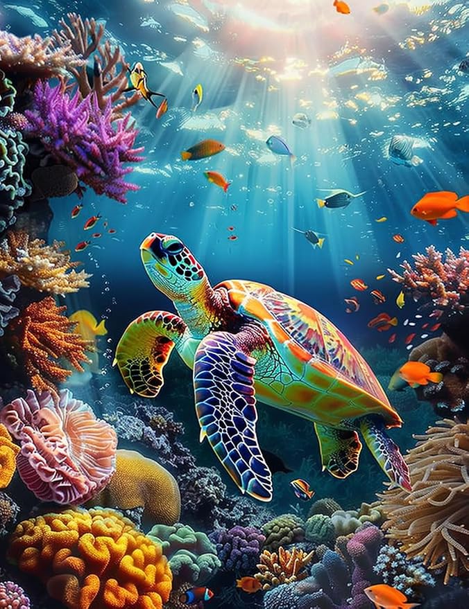 Naykow Sea Turtle Diamond Painting Kit 5D DIY Crafts by Naykow