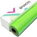 Efuncro- Fluorescent Green Glitter HTV 12''x 8ft Heat Transfer Vinyl, Iron on by Unknown