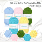 Katech Beginner Yarn for Crocheting and Knitting-Crochet Yarn Kit for - Image 3