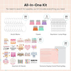 YOPPIX 140 PCS Acrylic Keychain Blank Set, Mama Double-Sided UV DTF Stickers - Image 3