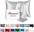 Gray Mulberry Silk Pillowcase King Size by ROSEWARD