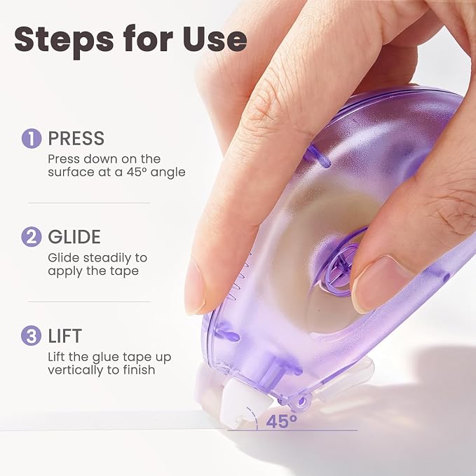 Sooez Extra Long Glue Tape for Scrapbooking, Adhesive Scrapbook Glue Runner for - Image 6