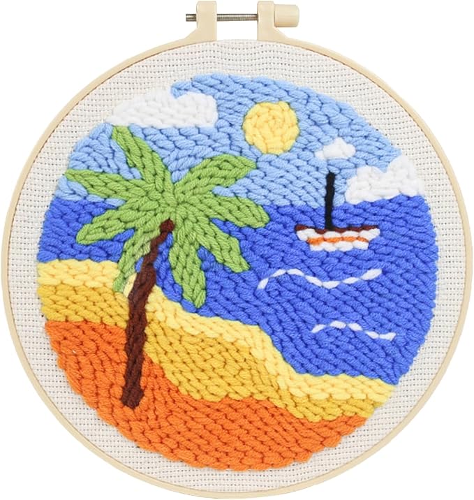 Summer Time Seaside Punch Needle Kit by Unknown