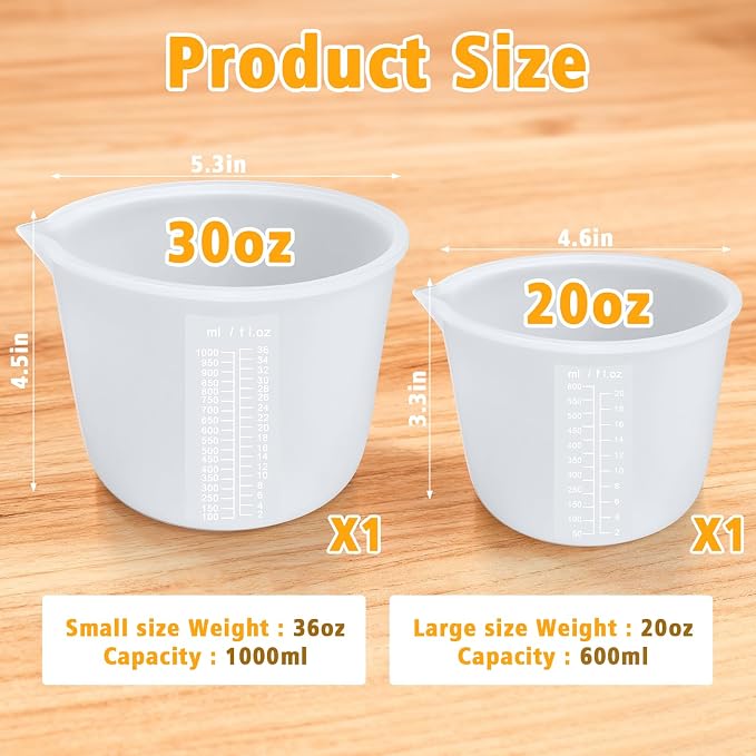Palksky Silicone Melting Cups Set, Heat Resistant Pouring Cups - Image 6