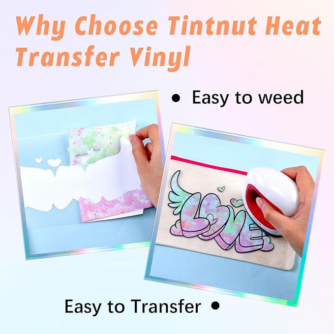 Tintnut Spring Color Splash Heat Transfer Vinyl, stretch washable, works - Image 3