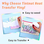 Tintnut Spring Color Splash Heat Transfer Vinyl, stretch washable, works - Image 3