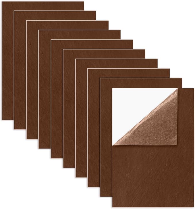 Bonsicoky Brown Self Adhesive Felt Sheets, 10 Pack, A4 Size by Bonsicoky
