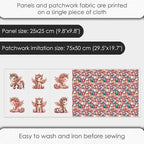 Unicorn Patchwork Cotton Fabric Panel – 6 Designs + Bonus Patchwork Sheet - Image 4