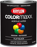 Krylon ColorMaxx Flat Interior/Exterior Acrylic Latex Paint, 1 Qt. by Krylon%C2%AE