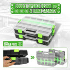 Jack Boss Tool Box with Transparent Lid, Single Side 17-Compartments Organizer - Image 6