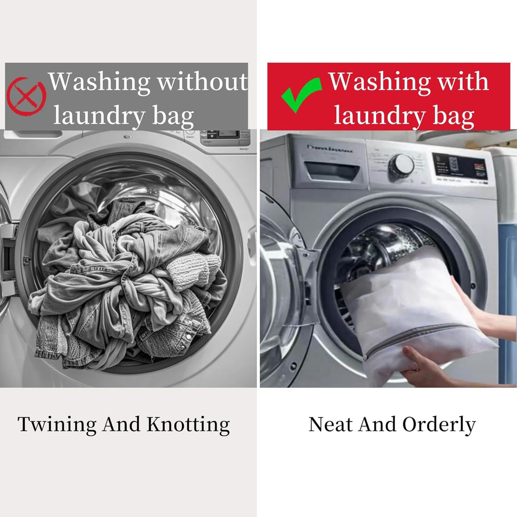 6 Pcs Lingerie Bags for Washing Delicates(2L 2M 2S) Mesh Laundry Bags for Lingerie Socks Garment Underwear Baby Clothes Bra for Washing Machine