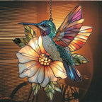 Hummingbird Mosaic Style Acrylic Suncatcher Stained Glass Effect Window Car - Image 7