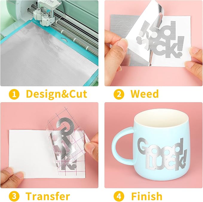 Brushed Silver Permanent Adhesive Vinyl Roll - Image 3