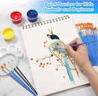 70Pcs Paint Brushes Small, Flat and Round Tip Paint Brushes - Image 2