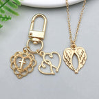 WOCRAFT 60pcs KC Gold Heart Valentine's Day Wedding Charms Bracelet Charms - Image 6